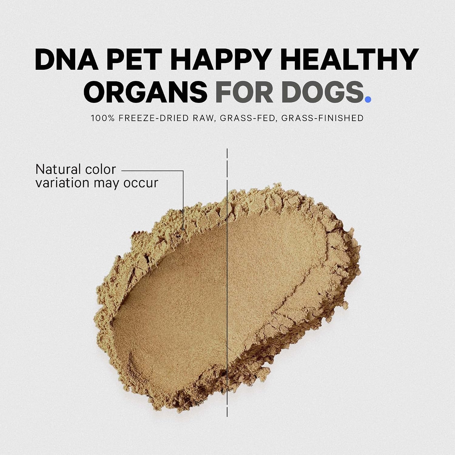 DNA PET Happy Healthy Órganos y Glándulas para Perros, Suplemento Multiorgánico de Hígado, Corazón, Riñón, Bazo, Páncreas, Médula Ósea y Timo Bovino, 85 g