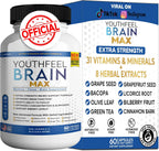Youthfeel Brain Max Memory Support - Fórmula Neuro Extra Fuerte, 60 Cápsulas