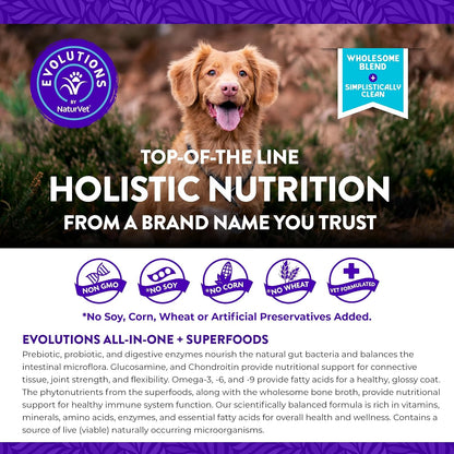 NaturVet Evolutions Todo-en-Uno + – Caldo de huesos: Rico en colágeno y nutrientes que contribuyen a la salud – Image 3