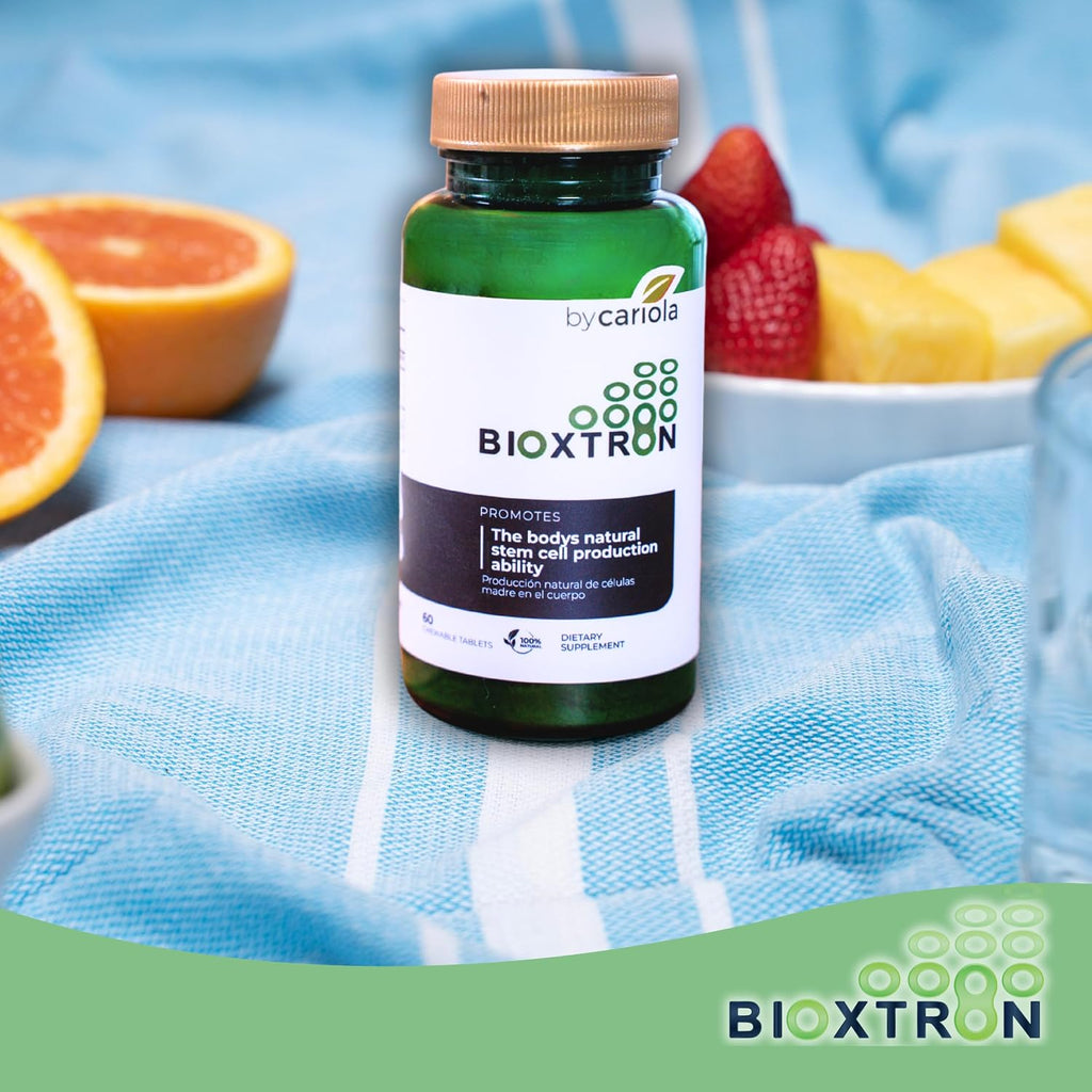 Bioxtron Natural Stem Cell Supplement Chewable Tablets - Spirulina, Chlorella, AFA - Supports Energy, Joint, Muscle, Immune Health - Stem Cell Regenerator - 60 Tablets (30 Servings)