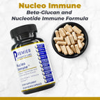 Premier Research Labs Nucleo Immune - Suplemento de Beta Glucano, Fitonutrientes, Tuna, Fibra - 90 Cápsulas