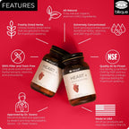 Blisque Heart+ – Apoyo Natural para la Presión Arterial y Salud Cardiovascular | Coenzima Q10, Espino Blanco, Remolacha, Cúrcuma | 90 Cápsulas
