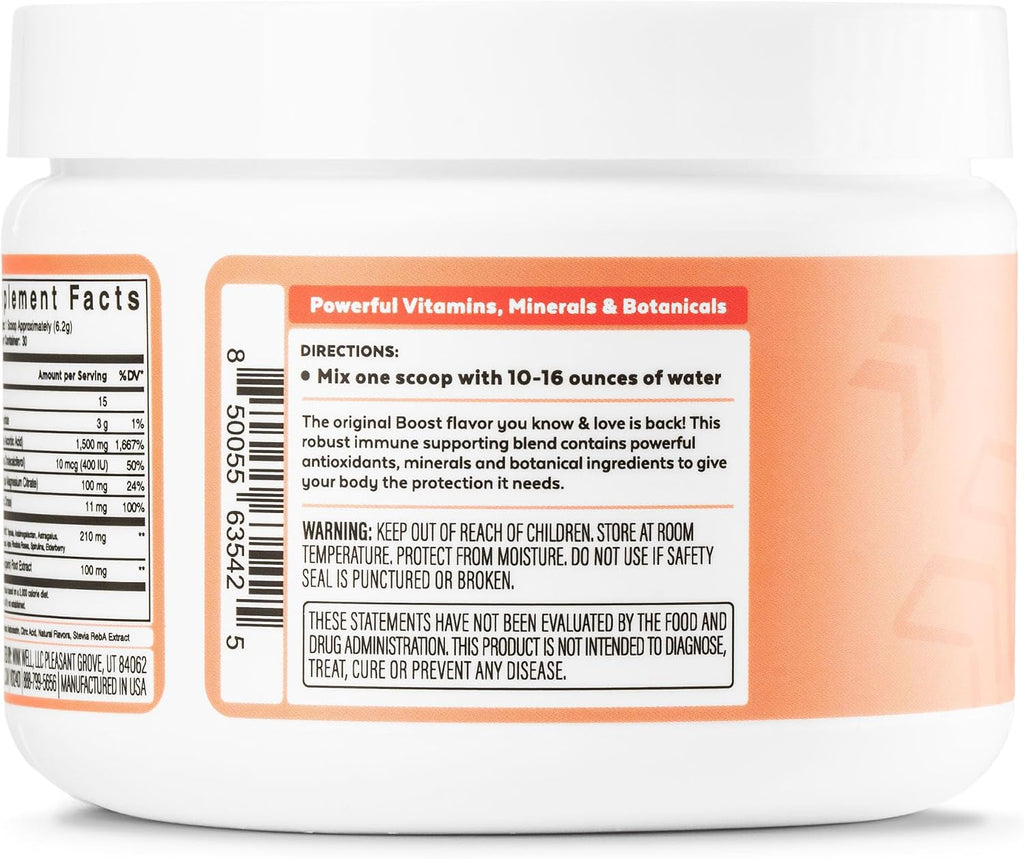 Wink Well Boost Vitamina C en Polvo con D3, Magnesio y Zinc - 30 Sobres