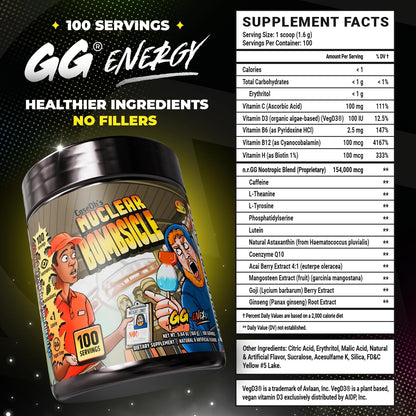 Gamer Supps GG Energy - CaseOh's Nuclear Bombsicle (100 Servings) - Keto Friendly Gaming Energy and Nootropic Blend, Sugar – Image 6