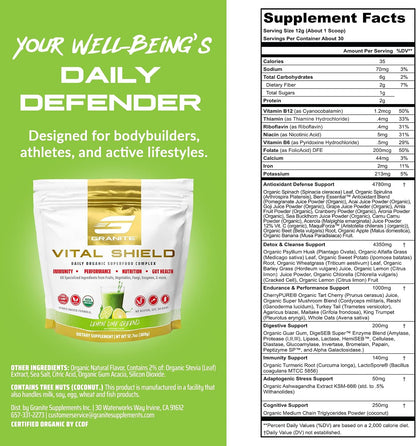 Granite Nutrition Vital Shield - – CherryPURE® de cereza ácida (500 mg): estudiado clínicamente para favorecer la – Image 3
