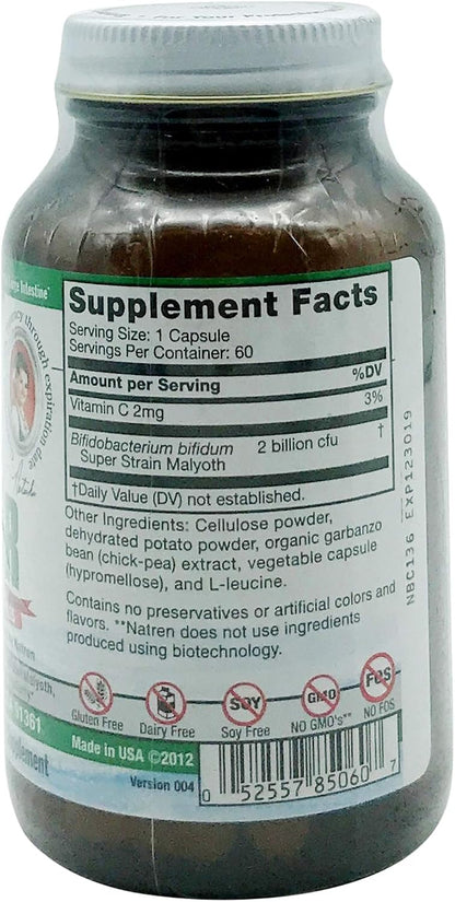 Natren, Bifido Factor Dairy Free, 60 Cápsulas – Apoya la función hepática saludable y la desintoxicación. – Image 2