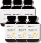 SMARTERNUTRITION Vegan Vitamin D3 5000 UI + K2 1100 mcg - 360 Cápsulas
