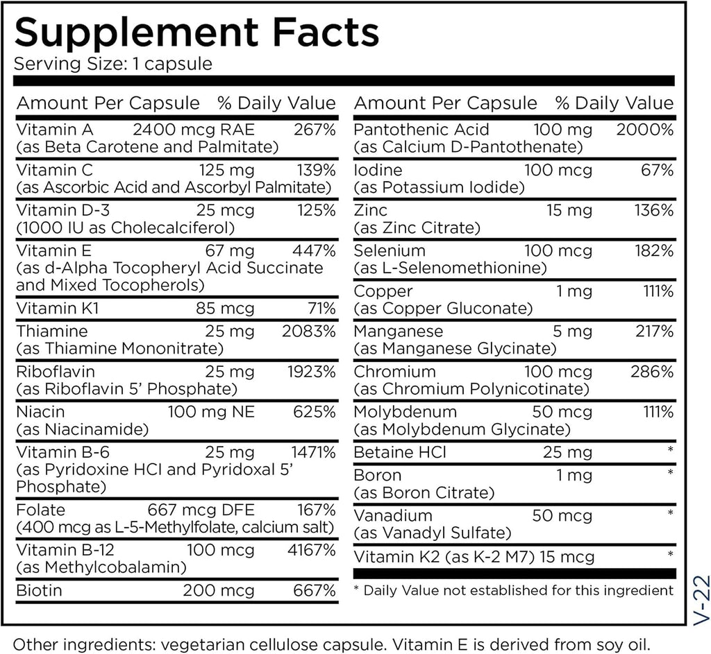 The Big One - Multivitamínico y Mineral Sin Hierro de una Toma Diaria