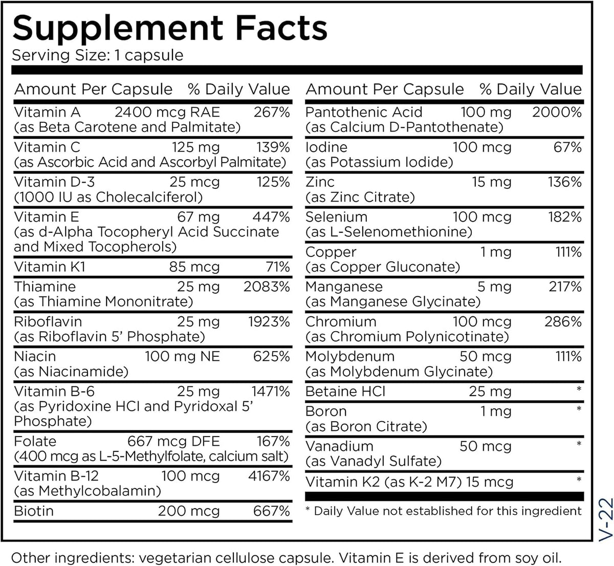 The Big One - Multivitamínico y Mineral sin – Vitamina A : importante para la visión y la salud de la piel. – Image 7