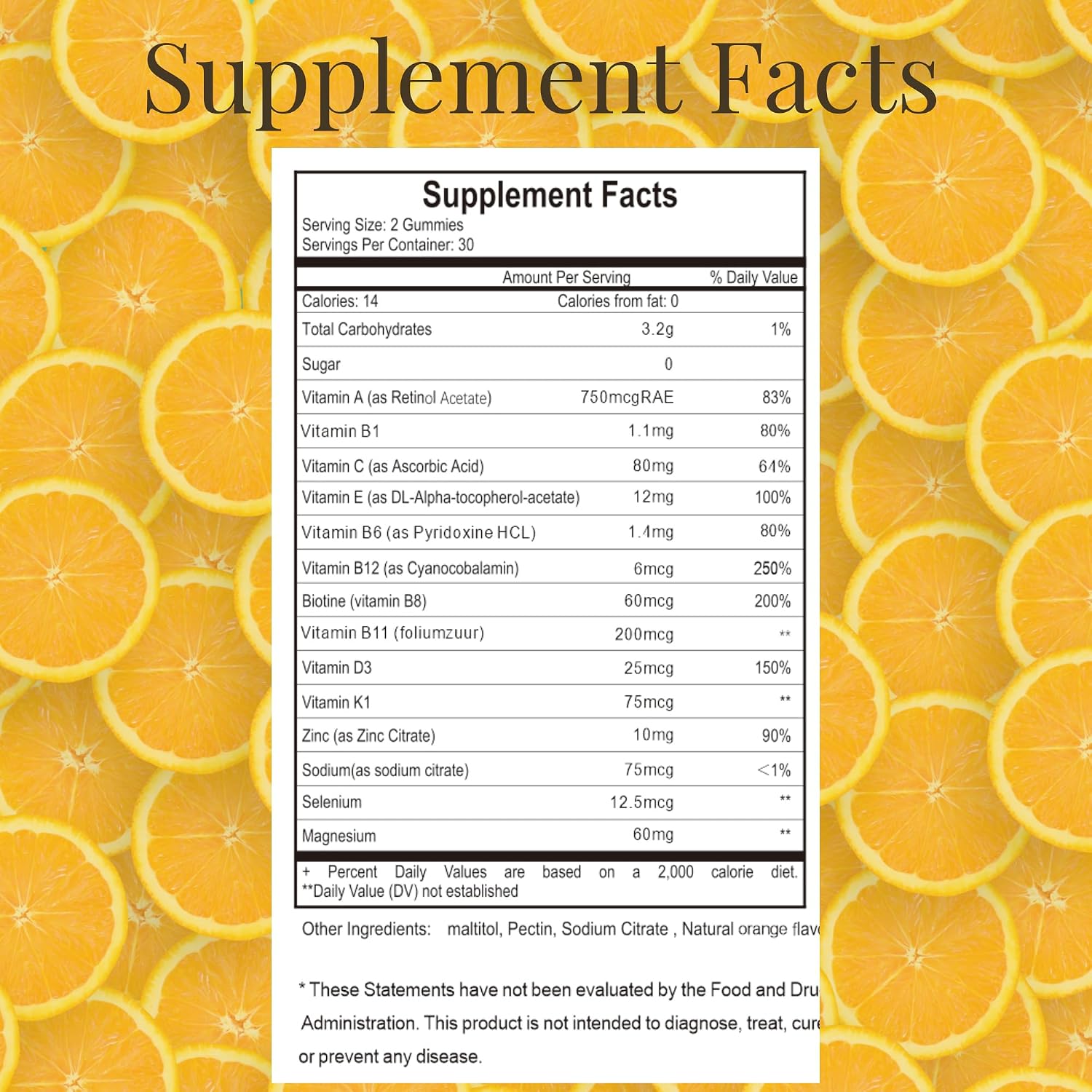 Multivitamin Gummies Veganas y Halal para Adultos