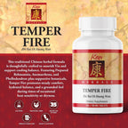 Kan Herb Company Temper Fire – Traditional Herbal Formula, 120 Tablets