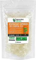XPRS Nutra Cápsulas Vegetales Vacías Tamaño 3 - 500 uds - Transparentes para Aceites Esenciales