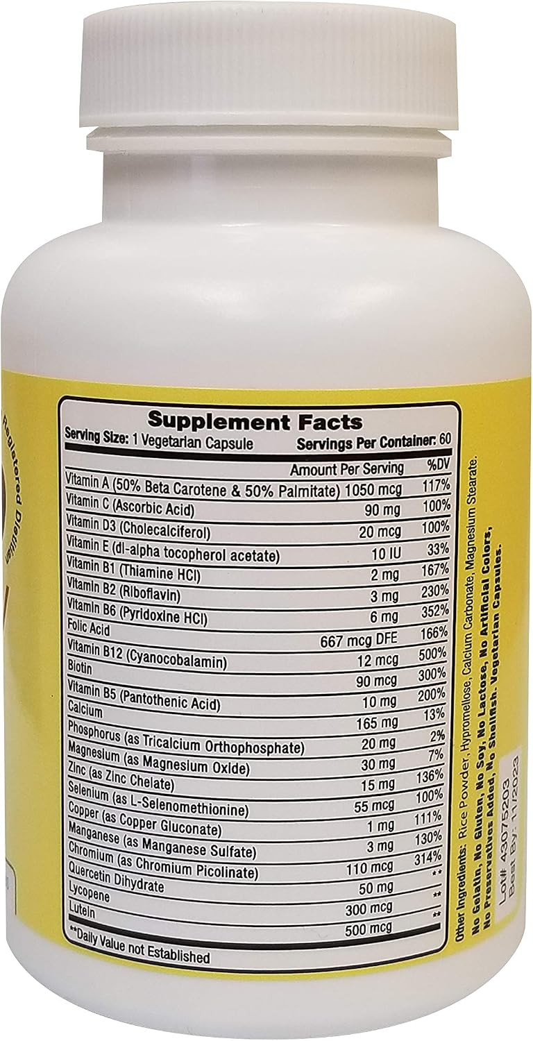 K Free Daily Multivitamin - K Free - 60 Capsules (2 Month Supply)