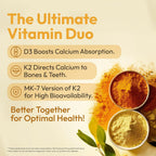 Vitamina D3 K2 5000 UI con MK7 (180 mcg) - Suplemento Natural para Huesos, Corazón e Inmunidad - Cápsulas Veganas - 60 Cápsulas