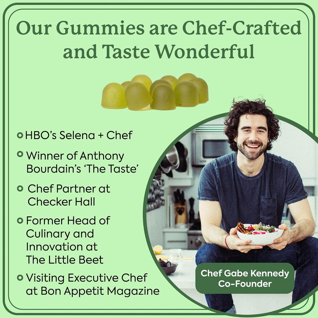 WonderGreens Kids Super Veggie Gummies - Gomitas de verduras sin azúcar para niños con probióticos - Sabor a manzana verde (30 unidades)
