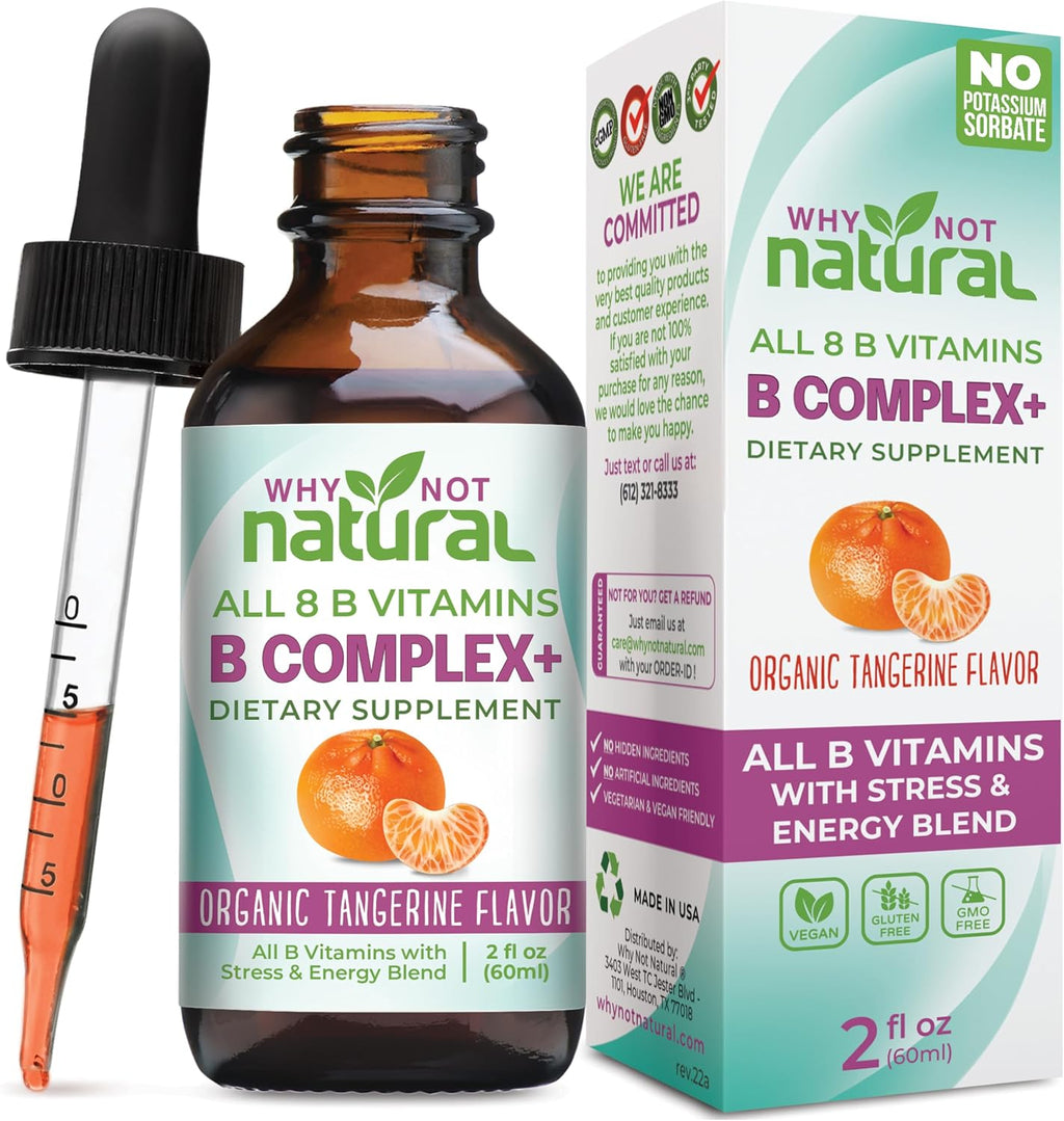 Why Not Natural Complejo B Líquido - Gotas Sublinguales Veganas con Vitaminas B y Colina
