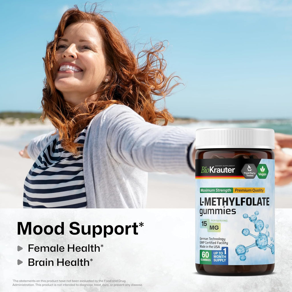 BIO KRAUTER® Gominolas de L-Metilfolato 15 mg - 60 Gominolas Veganas