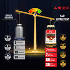 Mecisco NAD+ Suplemento con Nicotinamida Ribósido, Quercetina, Resveratrol, Cúrcuma, Rhodiola Rosea y Astrágalo - 60 Cápsulas