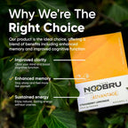 Noobru Advantage Nootropic - Suplemento de Nootrópicos con 11 Ingredientes Activos - 20 Sobres Sabor Fresa Limón