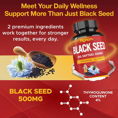 Papnami Premium Aceite de Semillas Negras en – Puede favorecer el equilibrio del cuerpo – Image 4