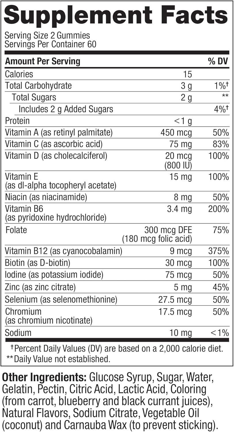 OLLY Multivitamínico para Hombres en Gomitas – 120 gomitas (60 días)
