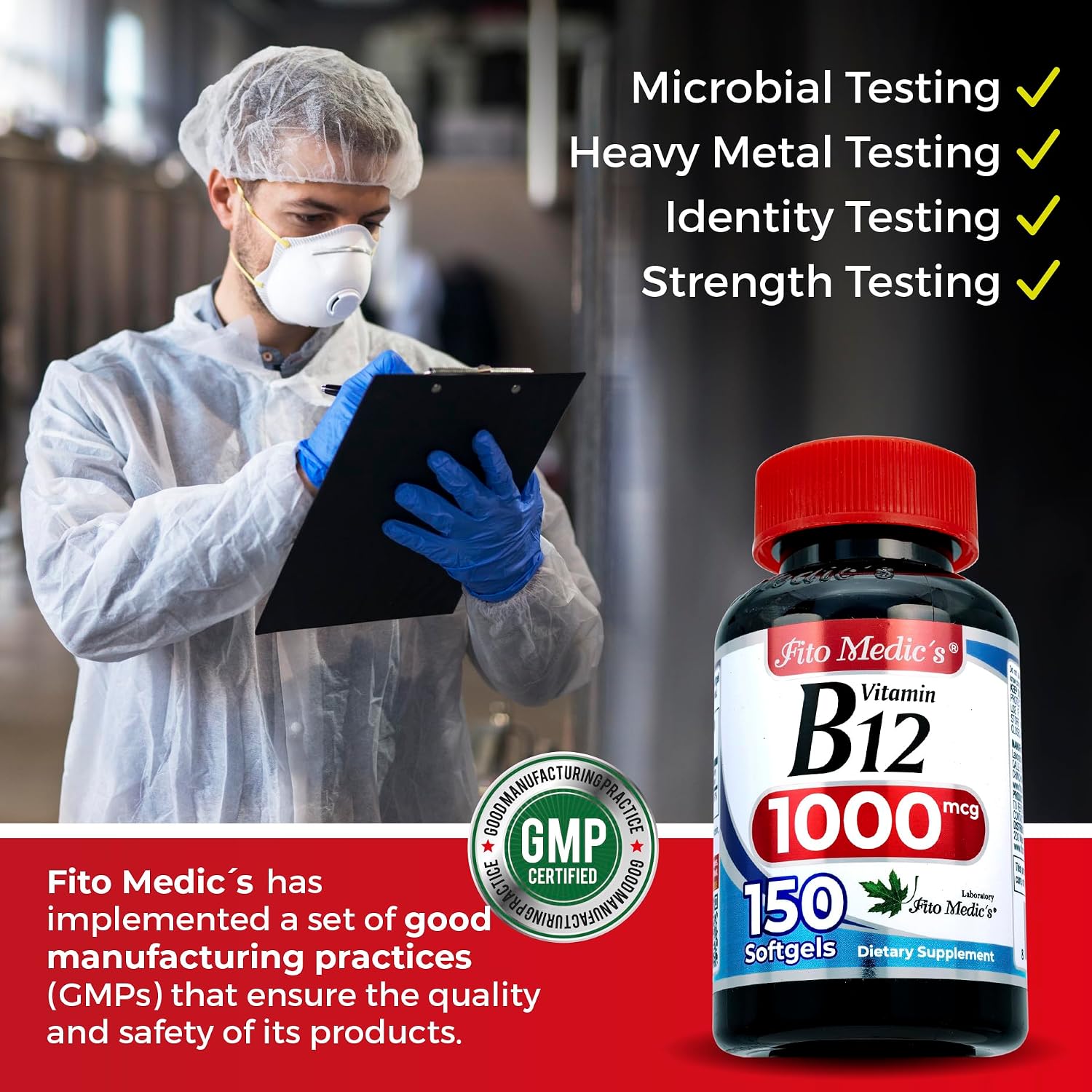 FITO MEDIC'S Lab Vitamina B12 - 150 Cápsulas Blandas
