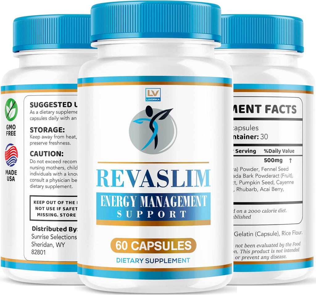 (3 Pack) Revaslim Pills, Revaslim Advanced Formula, 180 Cápsulas