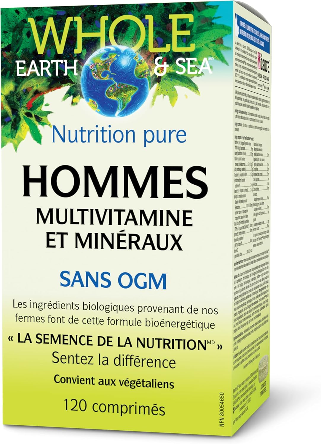 Natural Factors Whole Earth & Sea Multivitamínico y Mineral para Hombres - 120 Comprimidos (60 Dosis)