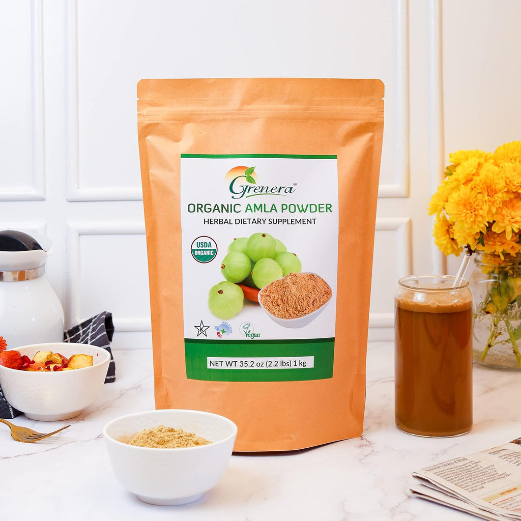 Grenera Organic Amla Powder - Polvo de Grosella India Orgánico USDA - 1 kg