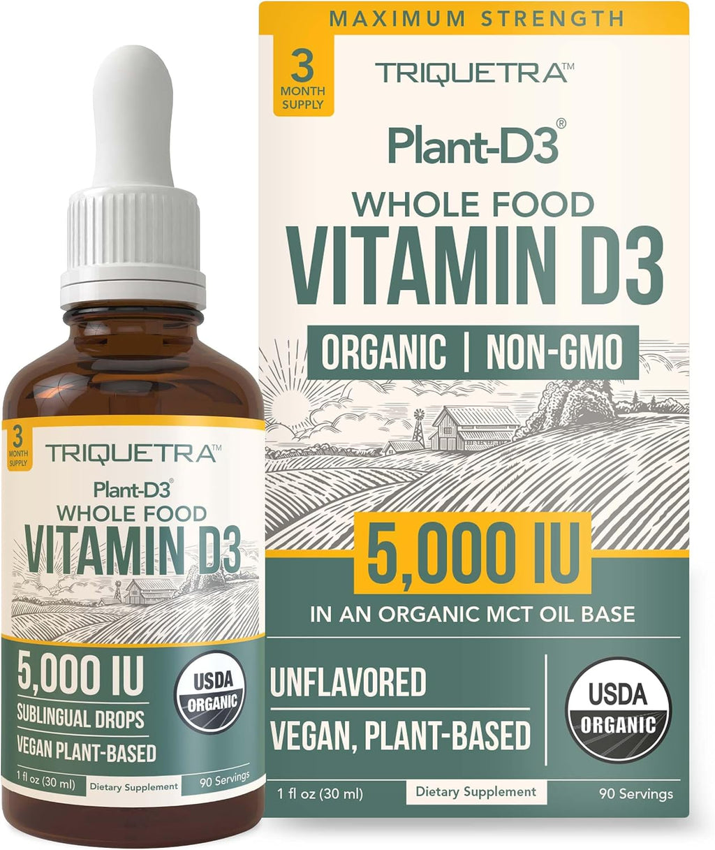 Plant-D3 Vitamina D3 Orgánica 5000 UI - Gotas Sublinguales Veganas