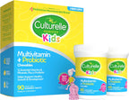 Culturelle Kids Multivitamínico + Probiótico Completo Masticable para Niños de 3+ Años, 50 Comprimidos Sabor Fruta