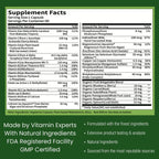 Multivitamínico Diario para Hombres con Vitaminas, Minerales y Alimentos Integrales Orgánicos - 90 Cápsulas