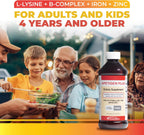 Apetigen-Plus Estimulante del Apetito Líquido para Niños y Adultos – con Vitaminas B1, B2, B3, B5, B6, B12, Zinc, Hierro y L-Lisina – Sin Azúcar, Sin Aceite de Pescado – 473 ml (16 oz), Sabor Naranja