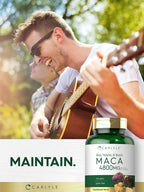 Cápsulas de Raíz de Maca Carlyle - 180 Cápsulas - Extracto de Alta Potencia - Sin Gluten y No GMO