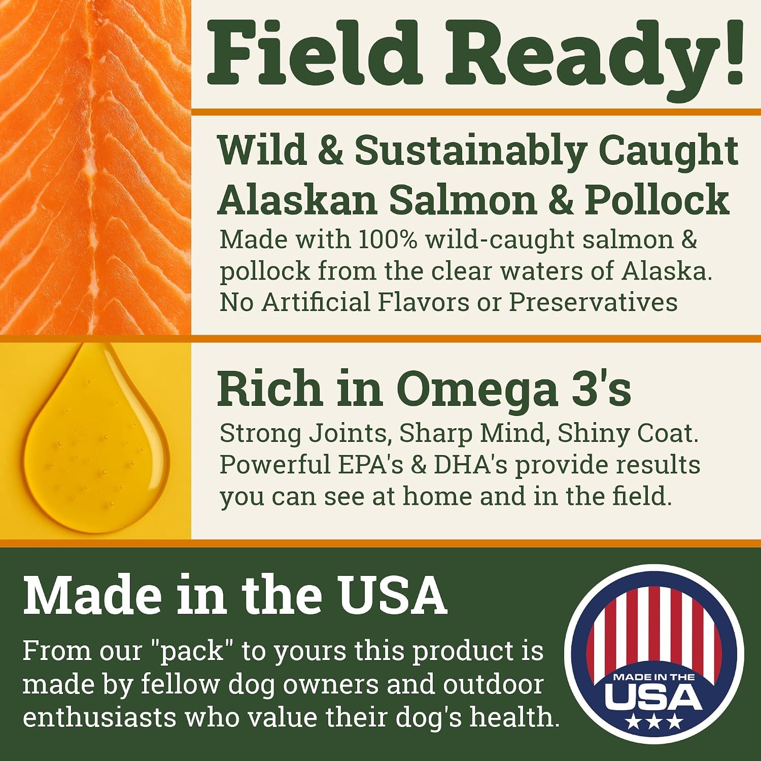 DogBone Omega 3 Fish Oil for Dogs - EPA + DHA Supplement for Hip & Joint, Heart, Skin Support - Omega 6 Fatty Acids - Help Hunting Dog Recovery - Improve Puppy, Senior Canine Health - 946ml Pump Bottle