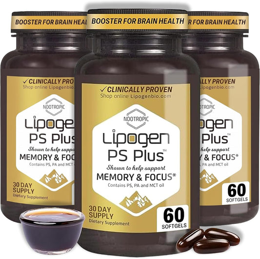 Lipogen PS Plus Complemento para la Memoria y Concentración - 180 Cápsulas Blandas (3 Meses)