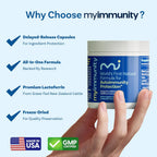 Lactoferrina 300mg con Vitaminas D3, K2, B12 y Taurina – Cápsulas de Liberación Retardada – MyImmunity