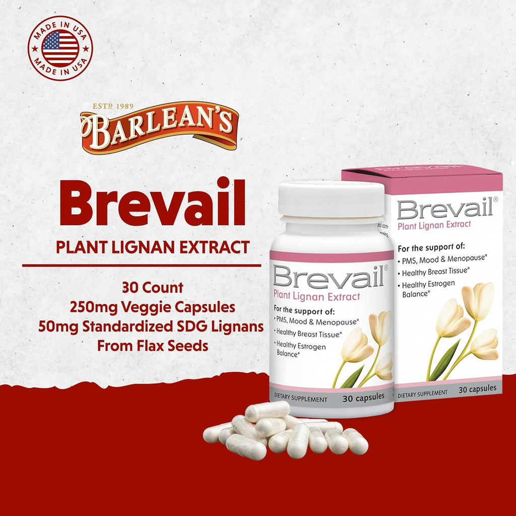 Barlean's Brevail Extracto de Lignanos Vegetales - 30 Cápsulas