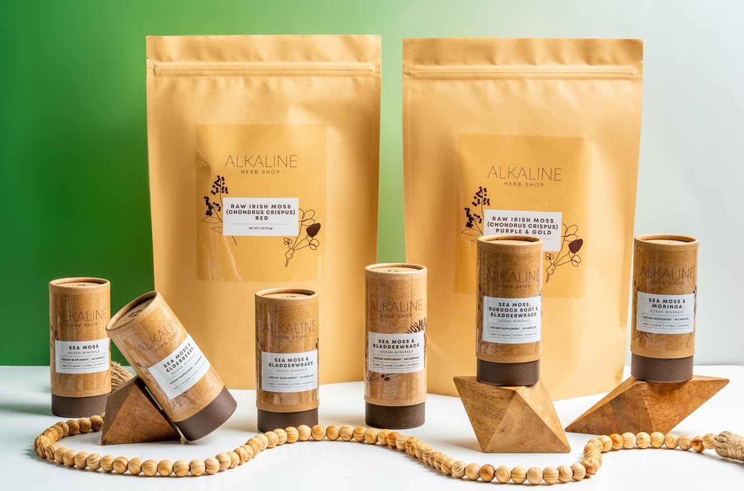 Alkaline Herb Shop Musgo Marino y Bladderwrack - 90 Cápsulas
