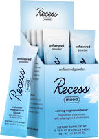 Recess Mood Powder - Calming Magnesium L-Threonate con Pasiflora, L-Teanina y Electrolitos - Sabor Limón Cítrico (28 porciones)