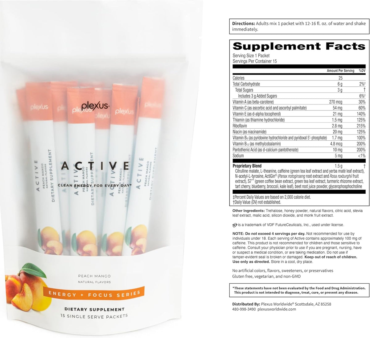 Plexus Active Peach Mango – Rendimiento físico mejorado: Al apoyar la producción de óxido nítrico, este suplemento – Image 7