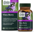 Gaia Herbs Vitex Berry - Sauzgatillo para el Equilibrio Hormonal Femenino - Cápsulas Líquidas Veganas - 60 Cápsulas
