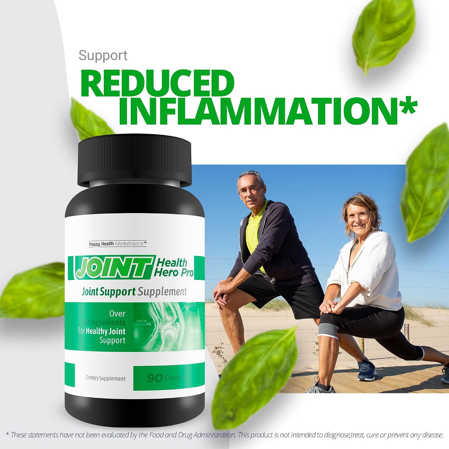 Joint Health Hero Pro - Suplemento para Articulaciones y Huesos con Cúrcuma, Vitamina D y C