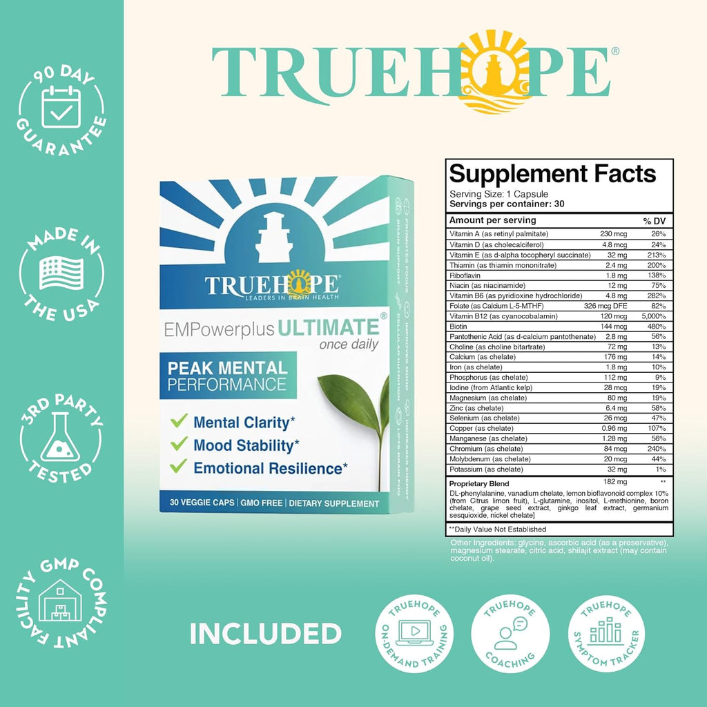 Truehope EMPowerplus Ultimate Strength – 36 en 1, Multivitamínico y Mineral, 30 Días