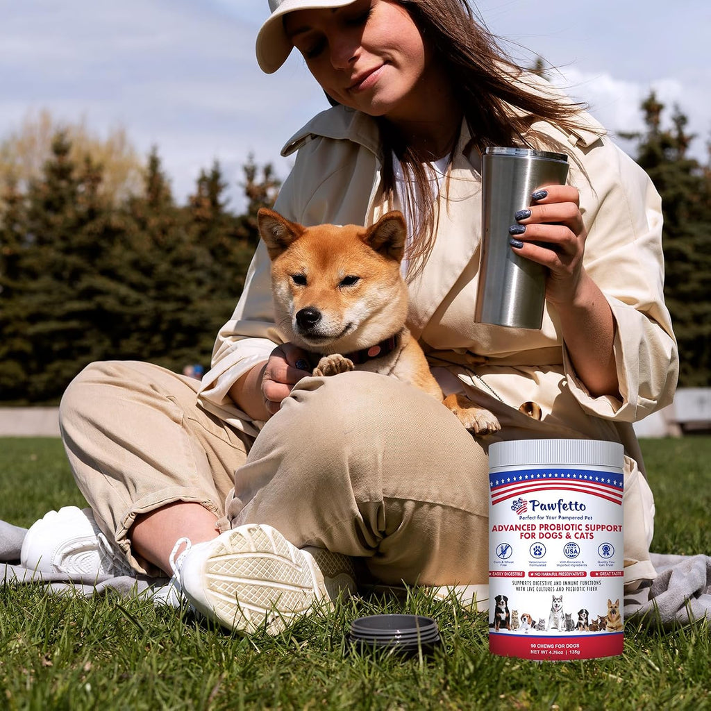 Pawfetto Probióticos Avanzados para Perros y Gatos - 90 Masticables Sabor Pato