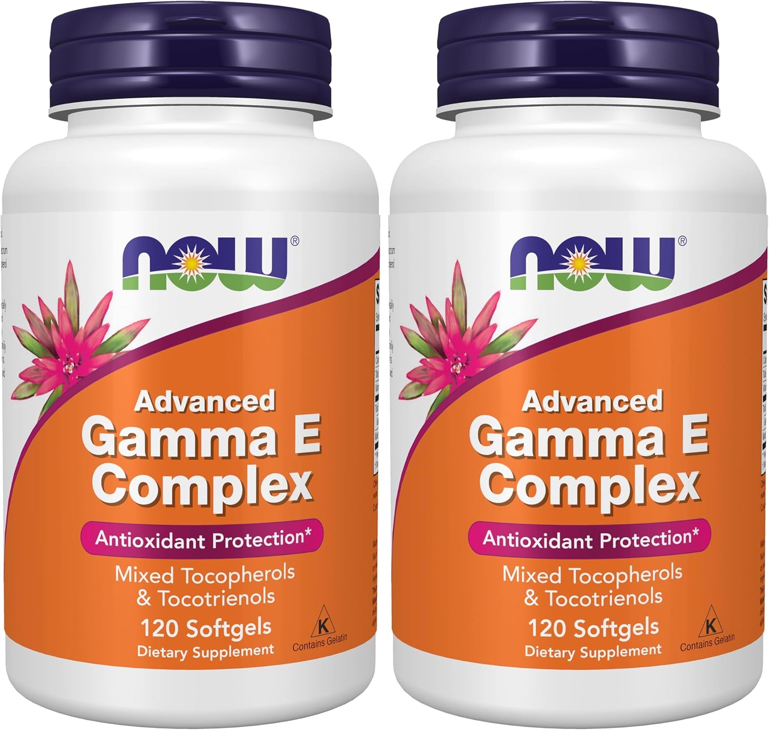NOW Foods Advanced Gamma E Complex, Tocoferoles Mixtos y Tocotrienoles - 120 Cápsulas Blandas
