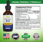 aSquared Nutrition Vitamina B12 5000 mcg Gotas Sublinguales con Metilcobalamina - 60 ml