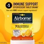 Airborne 1000mg Vitamina C con Zinc - 20 Comprimidos Efervescentes Sabor Naranja