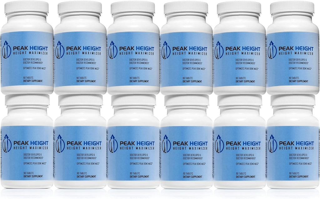 Peak Height Growth Supplement - Suplemento para el Crecimiento en Altura, 12 Paquetes