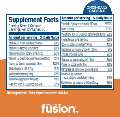 Bariatric Fusion Multivitamínico con Hierro – Zinc: contribuye al funcionamiento normal del sistema inmunitario y – Image 4